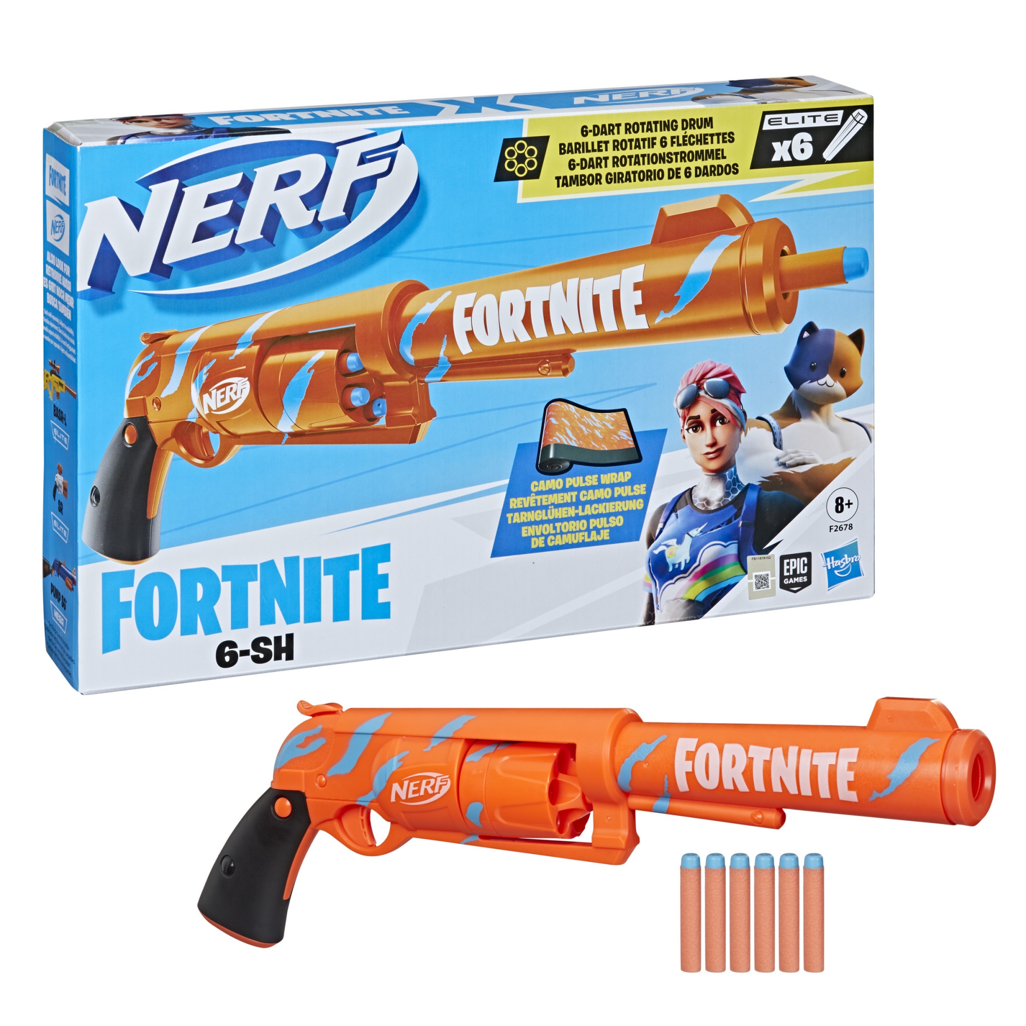 Jucarie - Nerf Blaster Fortnite - 6-SH, 6 Proiectile | Hasbro - 3 | YEO