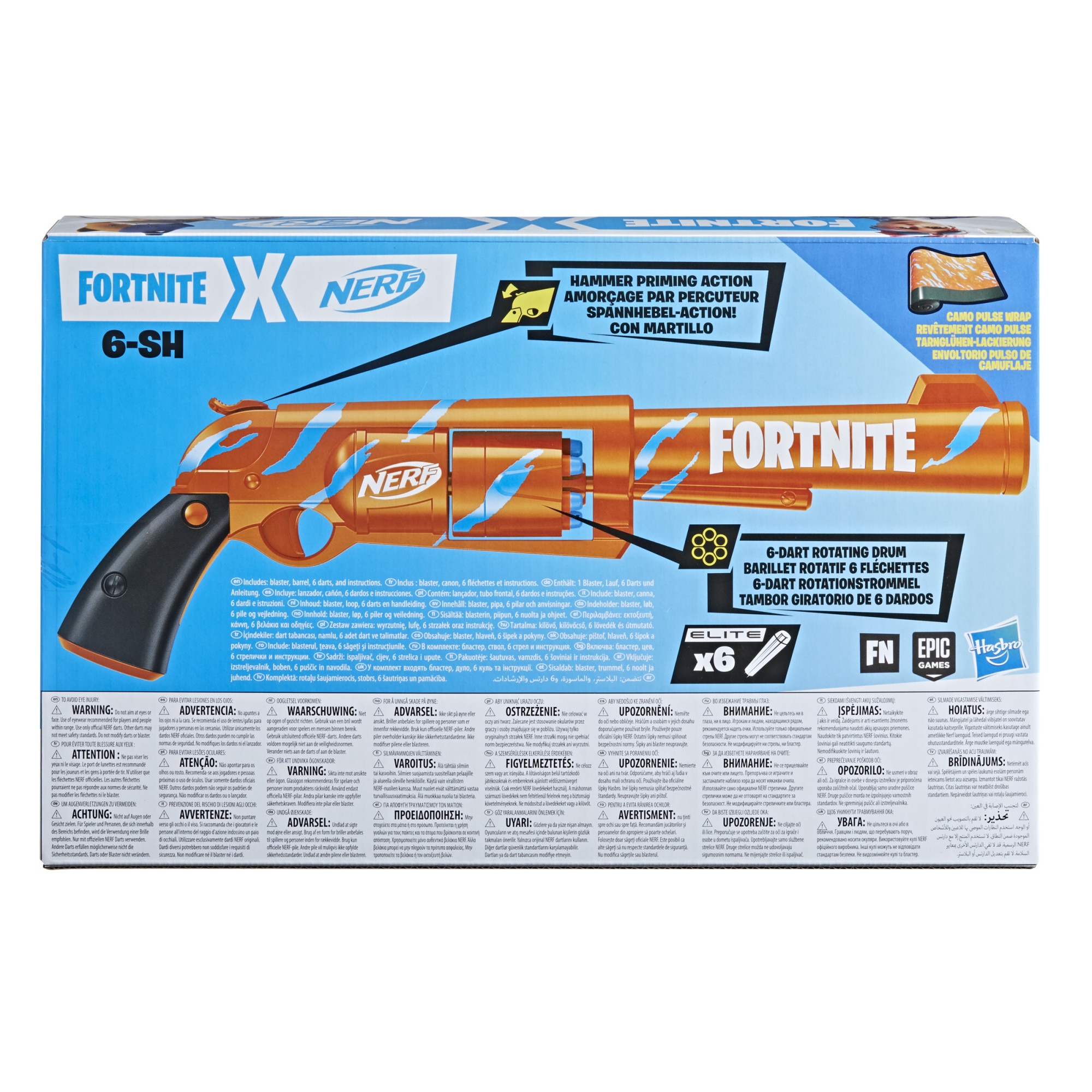 Jucarie - Nerf Blaster Fortnite - 6-SH, 6 Proiectile | Hasbro - 1 | YEO