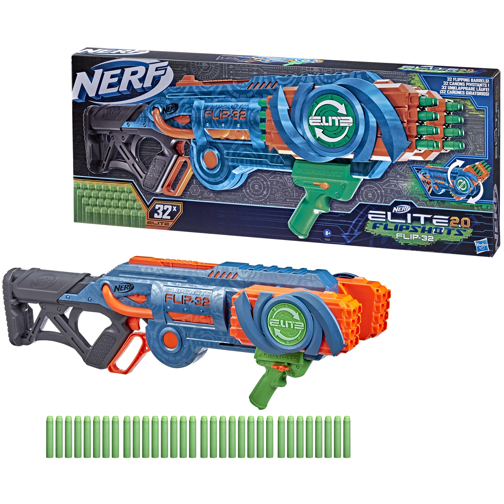 Jucarie - Nerf Blaster Elite 2.0 - Flip-32 Proiectile | Hasbro - 2 | YEO