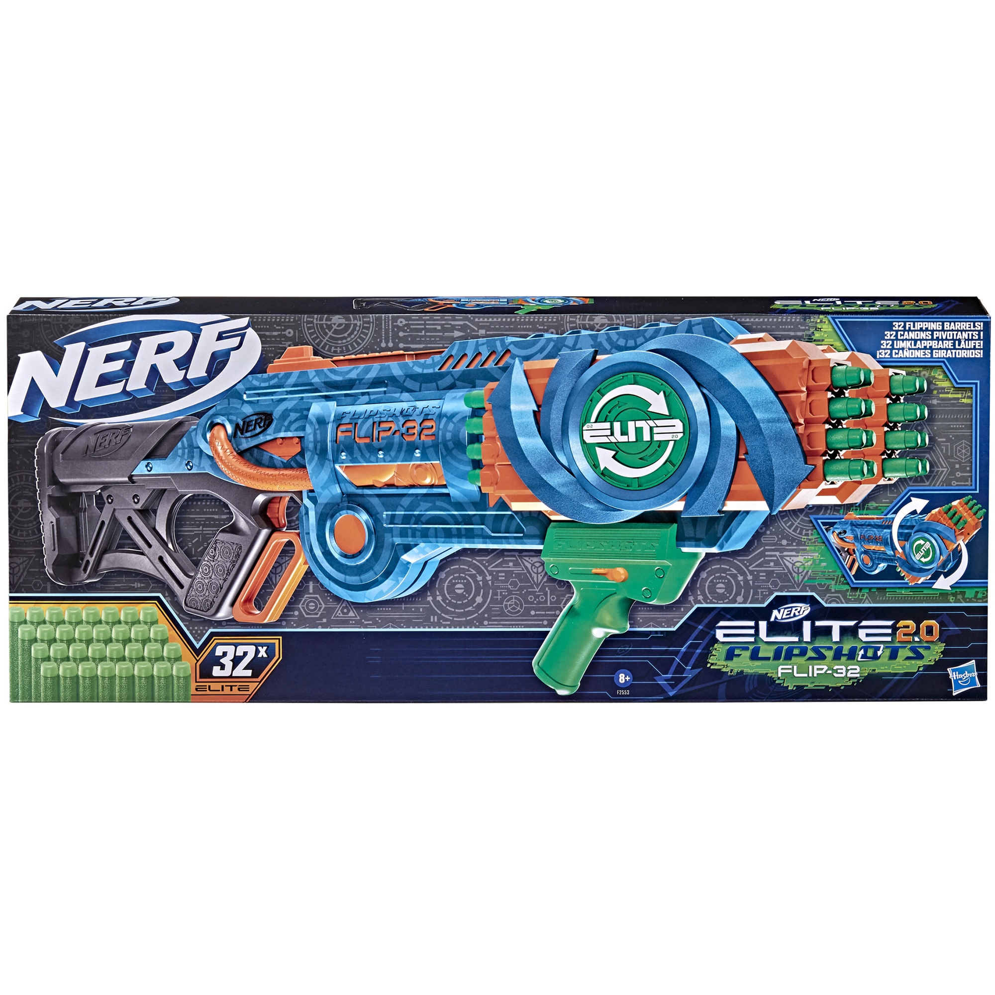 Jucarie - Nerf Blaster Elite 2.0 - Flip-32 Proiectile | Hasbro - 1 | YEO