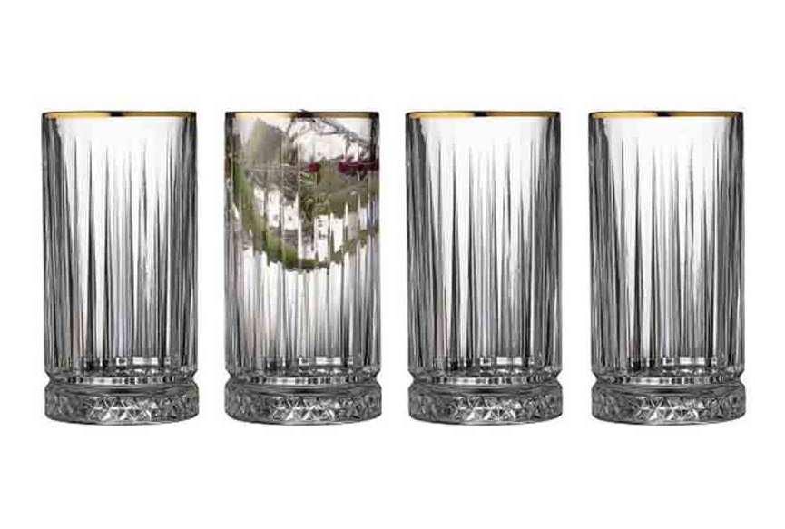 Set pahare - Long Drink Firenze Gold | Lyngby Glas