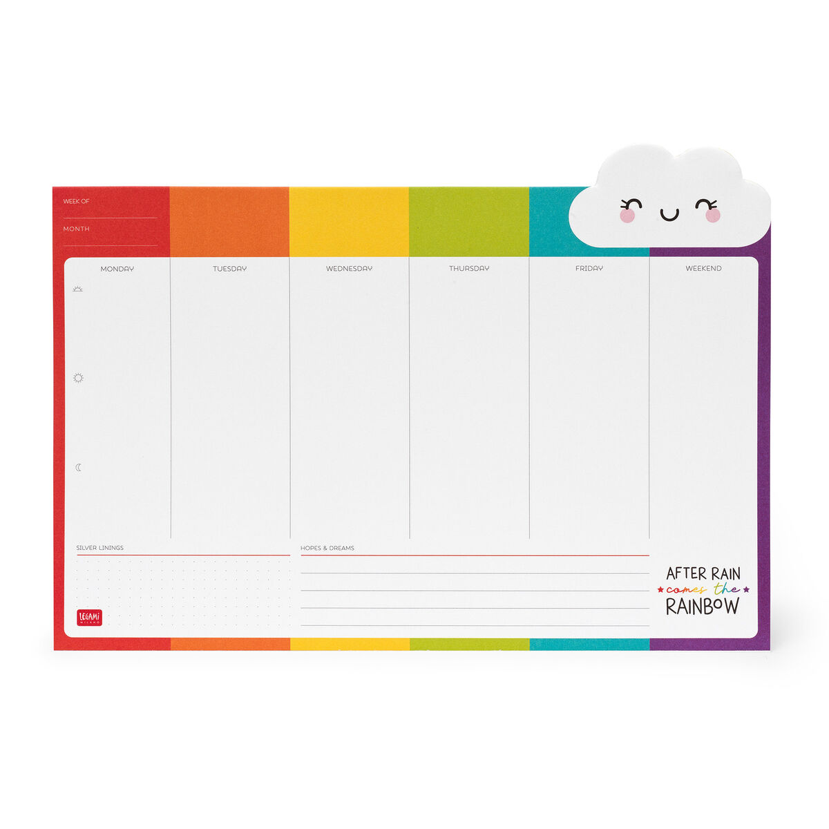 Planner de birou - Smart Week - Rainbow | Legami - 1 | YEO