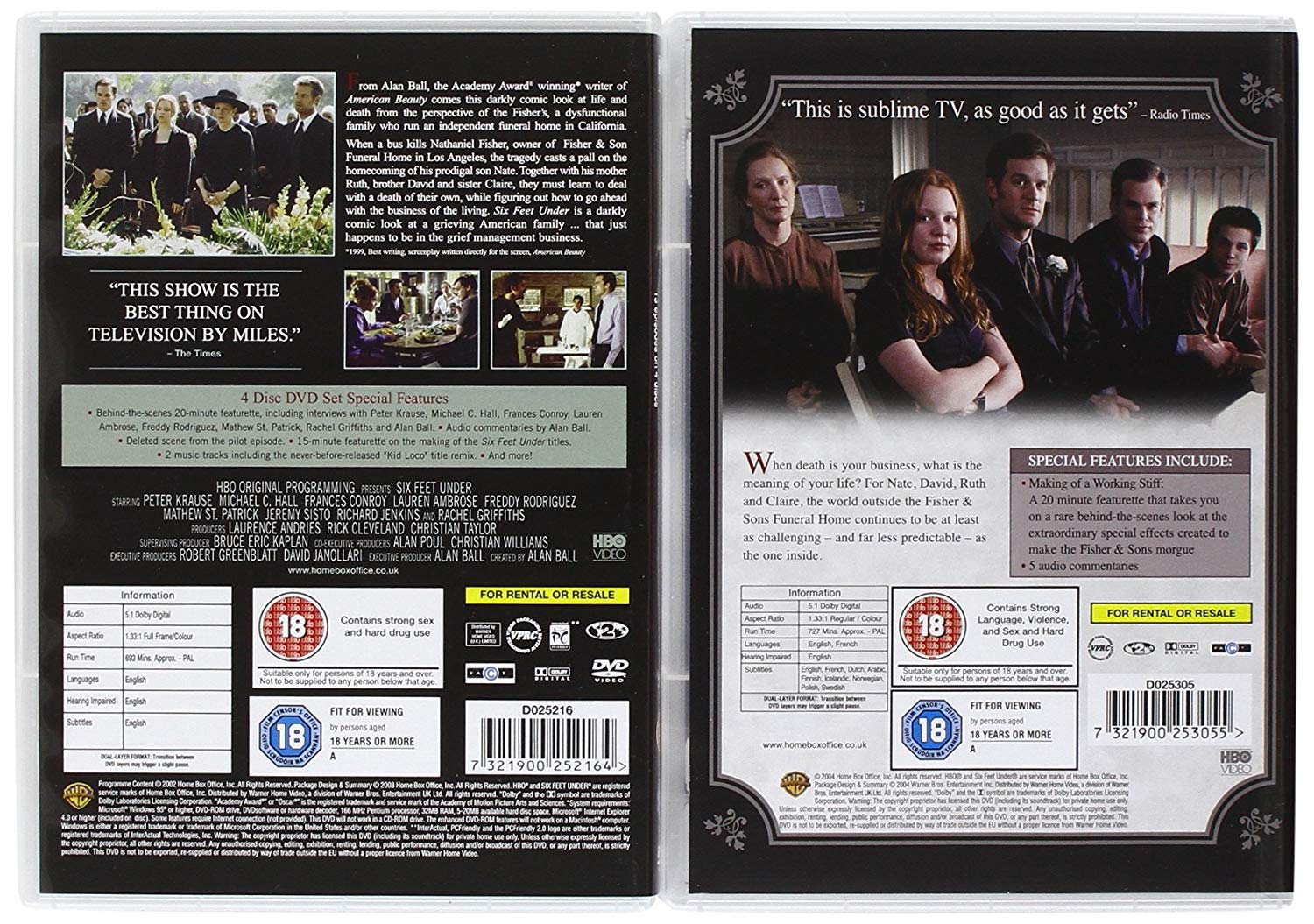 Box set 24 Dvd: Six feet under - The complete seasons 1 to 5 | Rodrigo García, Kathy Bates, Rose Troche, Michael Cuesta, Michael Engler - 1 | YEO