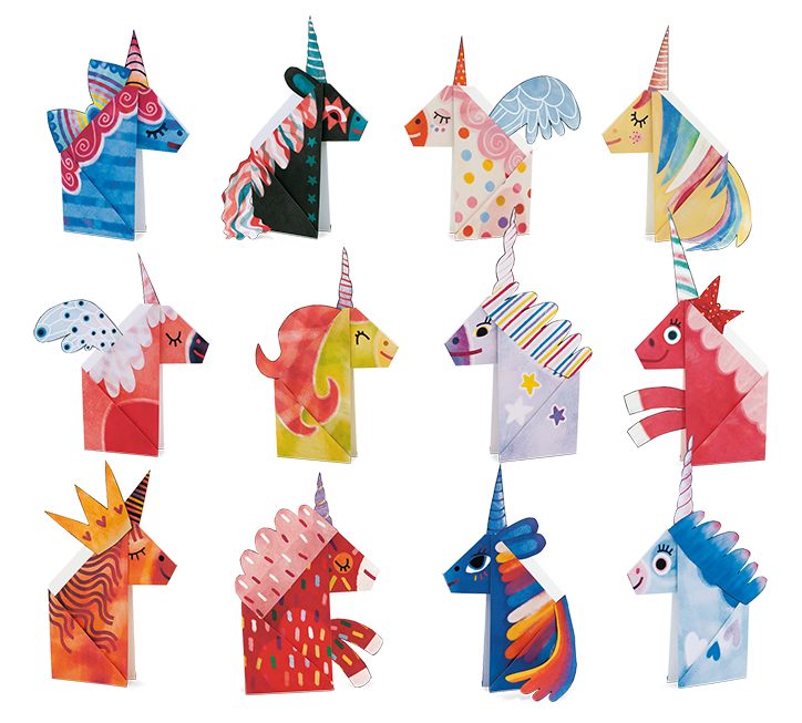 Set Origami incepatori - Unicorni | Ludattica