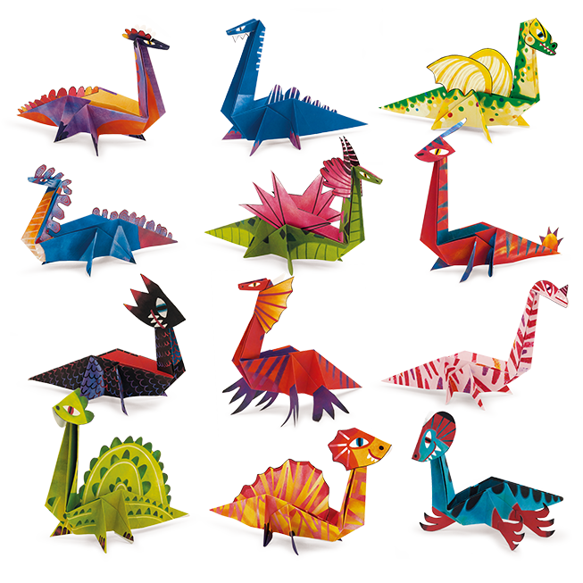 Set Origami incepatori - Dinozauri | Ludattica