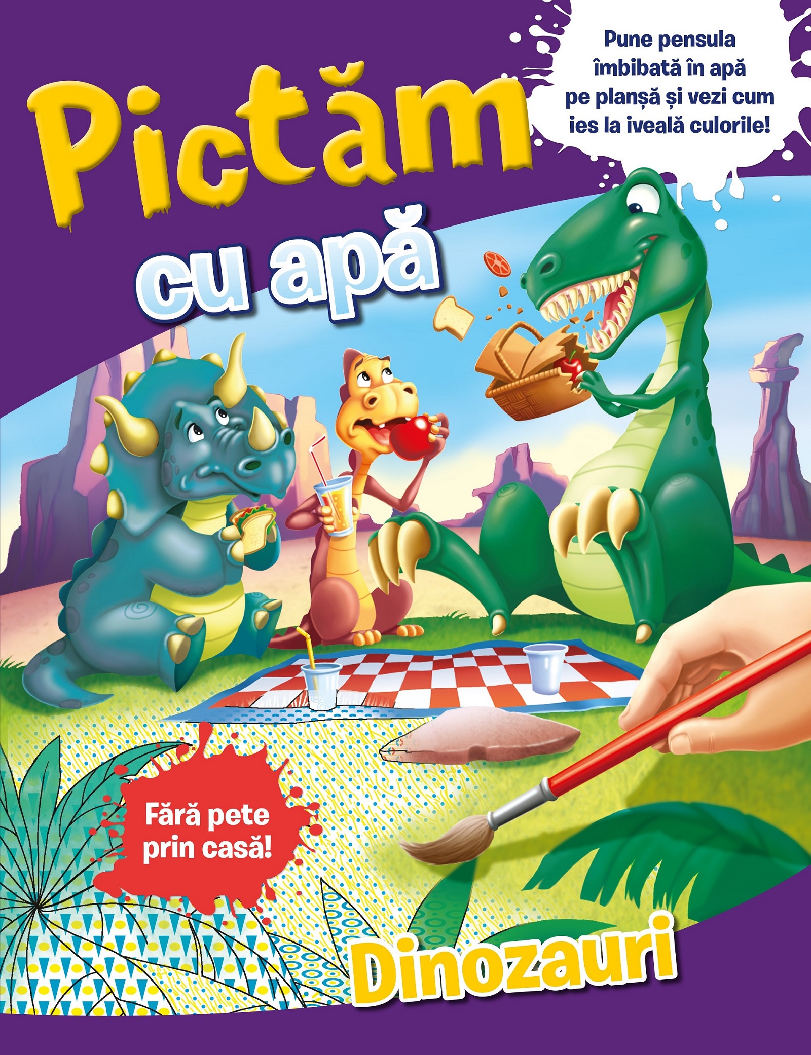 Pictam cu apa. Dinozauri |