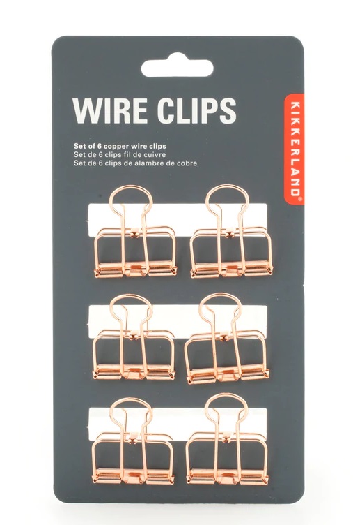 Set clipsuri - Wire Copper | Kikkerland - 2 | YEO