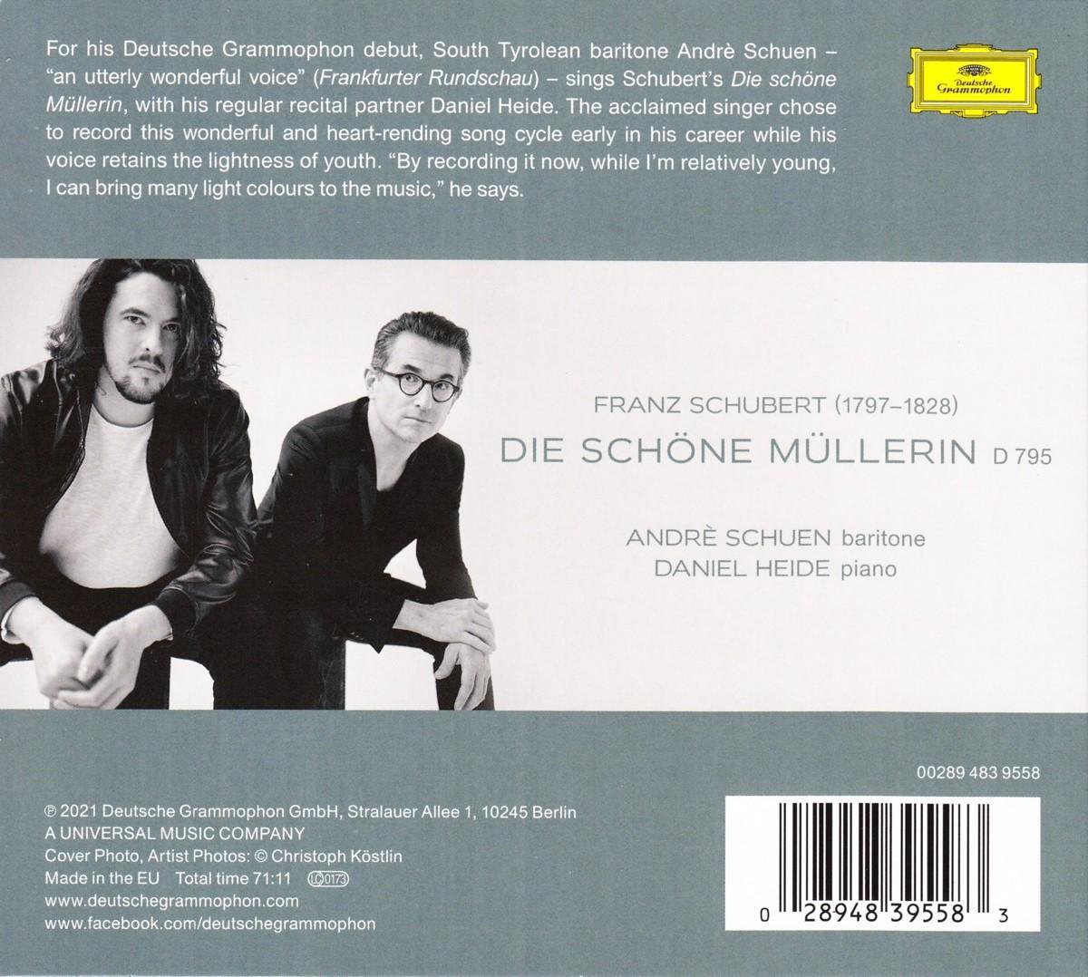 Die schone Mullerin | Franz Schubert, Daniel Heide, Andre Schuen