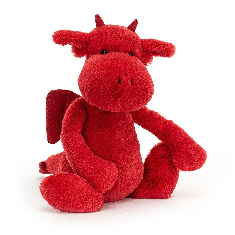 Jucarie de plus - Bashful Red Dragon, 31 cm | Jellycat
