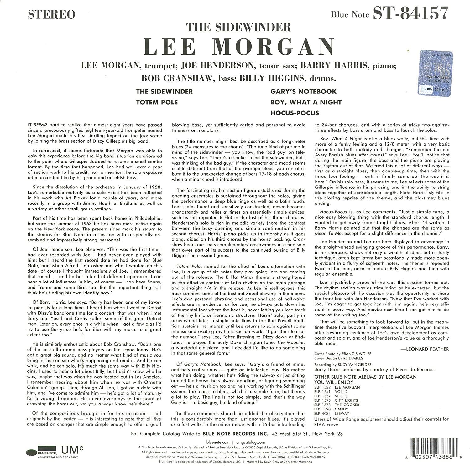 The Sidewinder - Vinyl | Lee Morgan