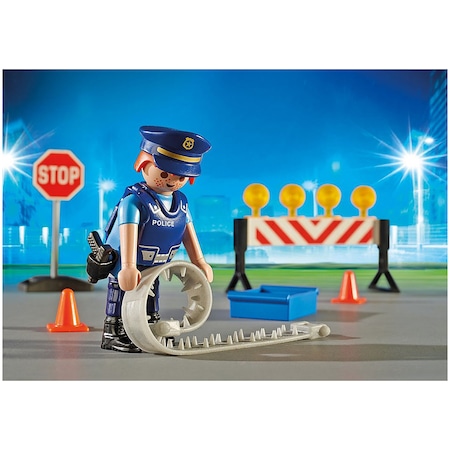 Set jucarii - City Action - Blocaj rutier al Politiei | Playmobil - 1 | YEO