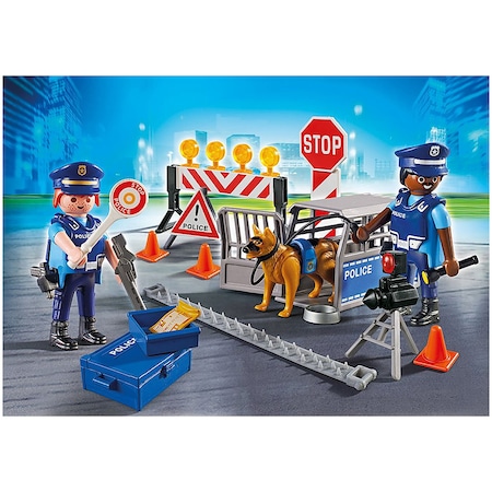 Set jucarii - City Action - Blocaj rutier al Politiei | Playmobil - 2 | YEO