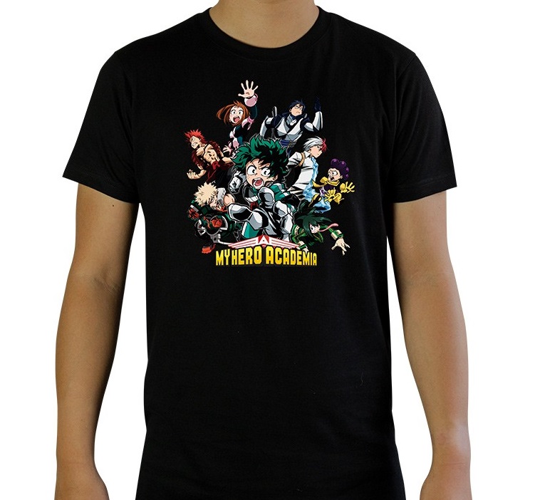 Tricou S - Man - My Hero Academia - Heroes - Black | AbyStyle
