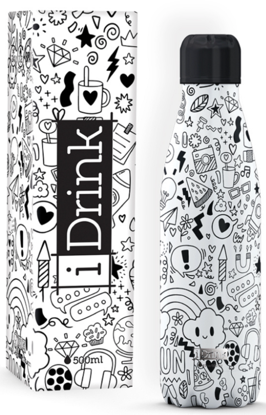 Termos - Black-White Doodle | I-Drink