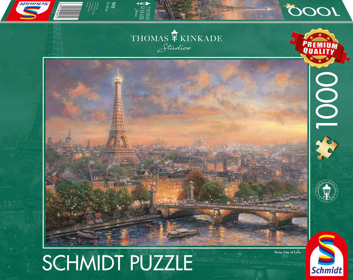 Puzzle 1000 piese - Thomas Kinkade - Paris - City of Love | Schmidt