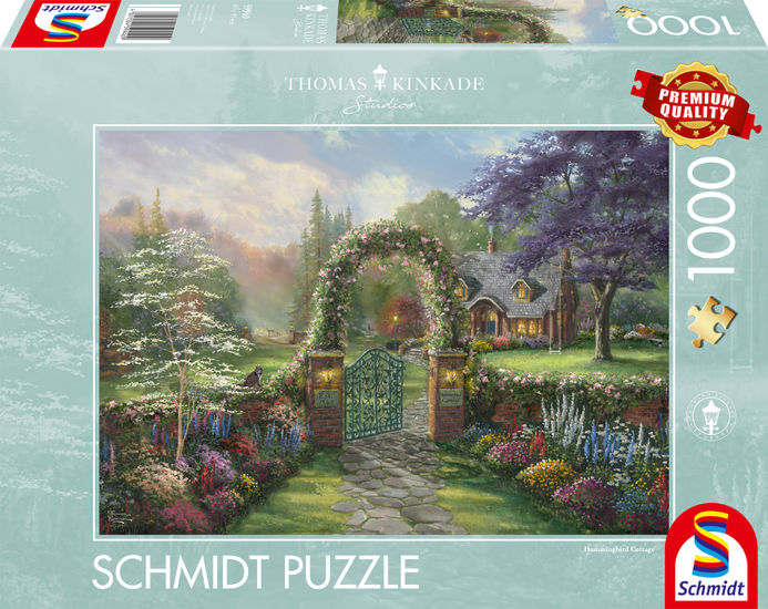 Puzzle 1000 piese - Thomas Kinkade - Hummingbird Cottage | Schmidt