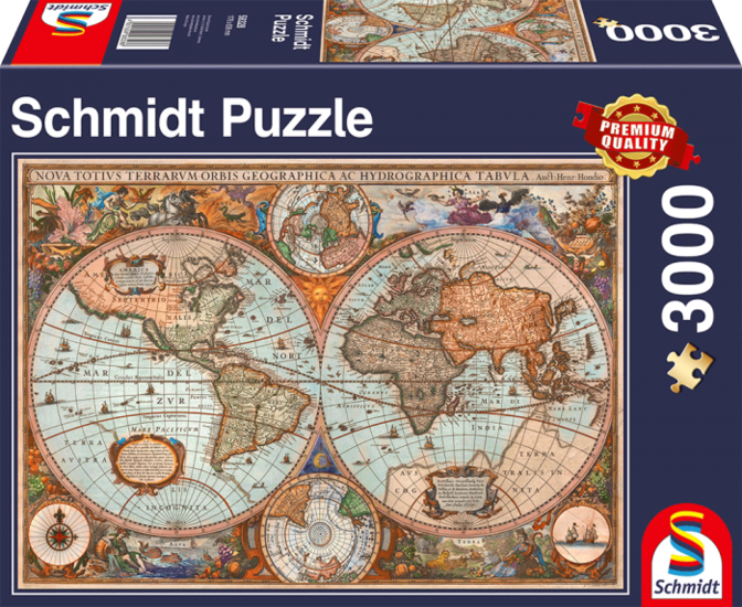 Puzzle 3000 piese - Ancient World Map | Schmidt