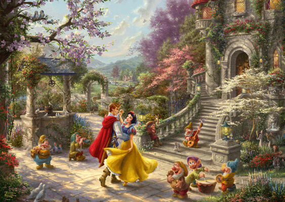 Puzzle 1000 piese - Thomas Kinkade - Disney - Dancing with The Prince | Schmidt - 1