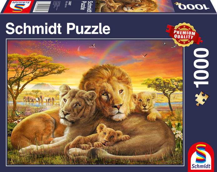 Puzzle 1000 piese - Loving Lions | Schmidt image