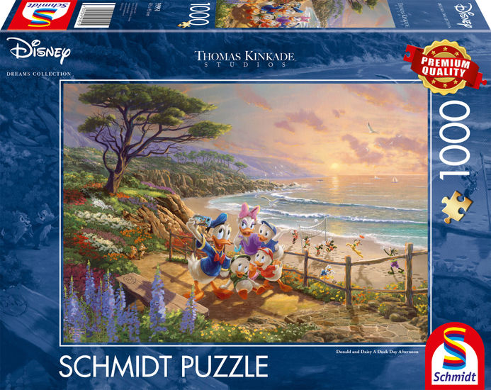 Puzzle 1000 piese - Thomas Kinkade - Disney - Donald and Daisy - A Duck Day Afternoon | Schmidt - 1 | YEO