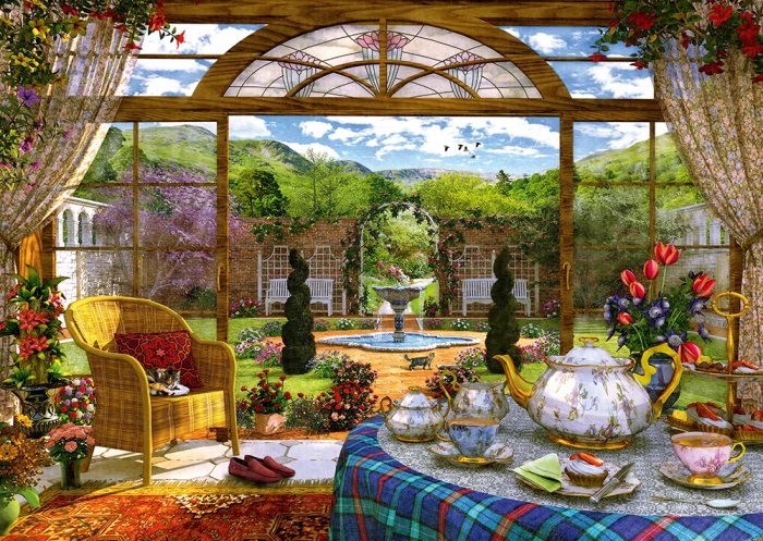 Puzzle 1000 piese - Dominic Davison - View from the Conservatory | Schmidt - 1