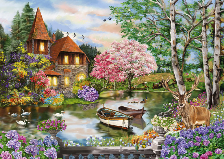 Puzzle 1000 piese - House on the Lake | Schmidt