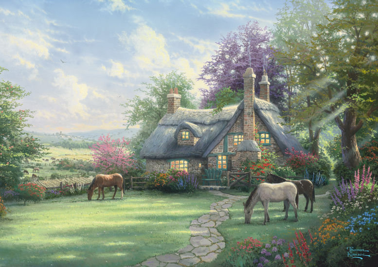 Puzzle 500 piese - Thomas Kinkade - A Perfect Summer Day | Schmidt - 1