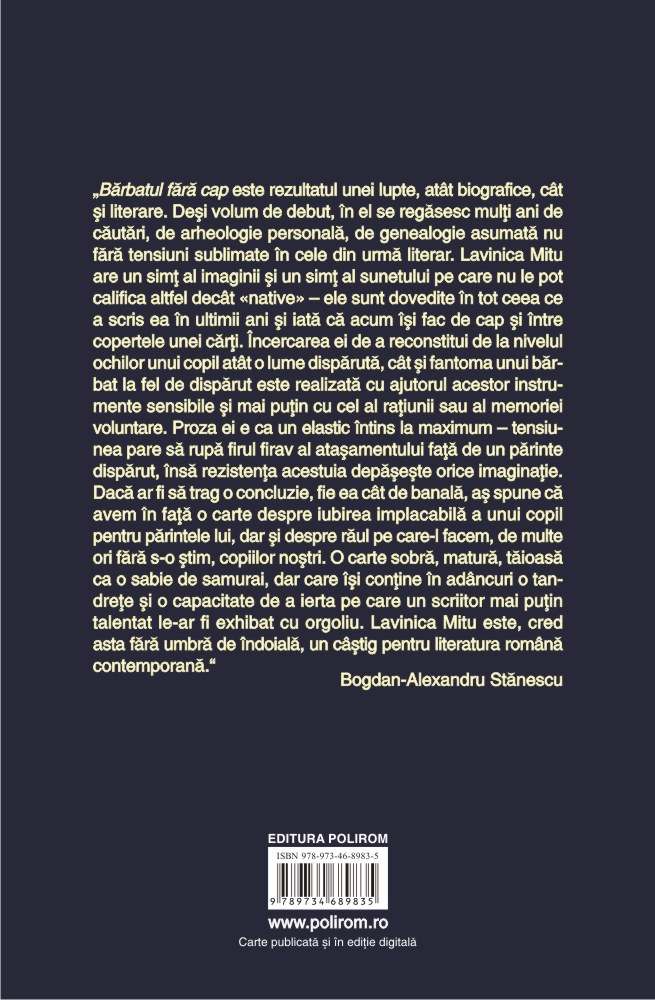 Barbatul fara cap | Lavinica Mitu