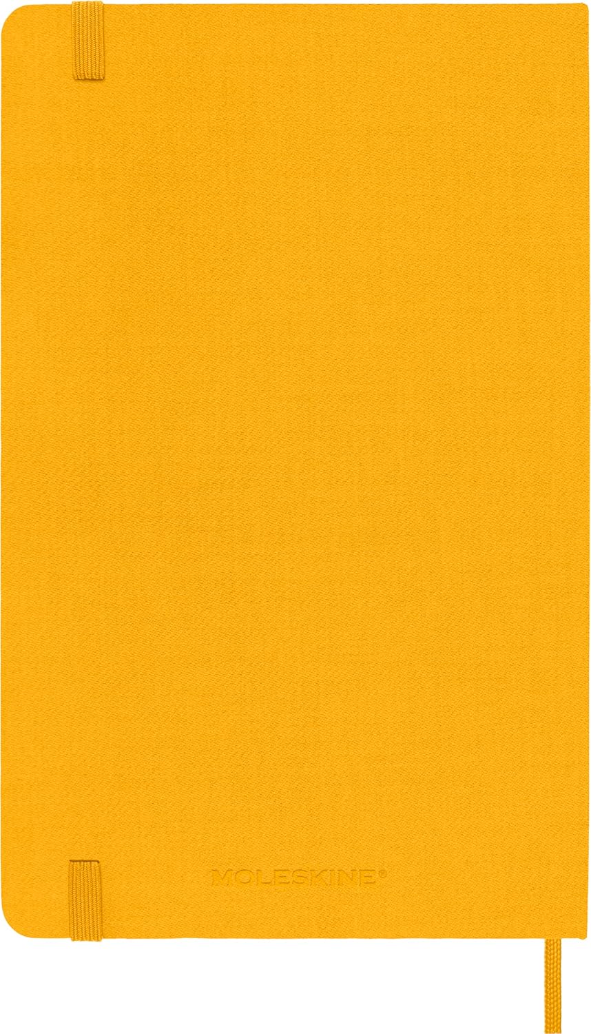 Carnet - Moleskine Classic - Large, Silk Hard Cover, Ruled - Orange Yellow | Moleskine