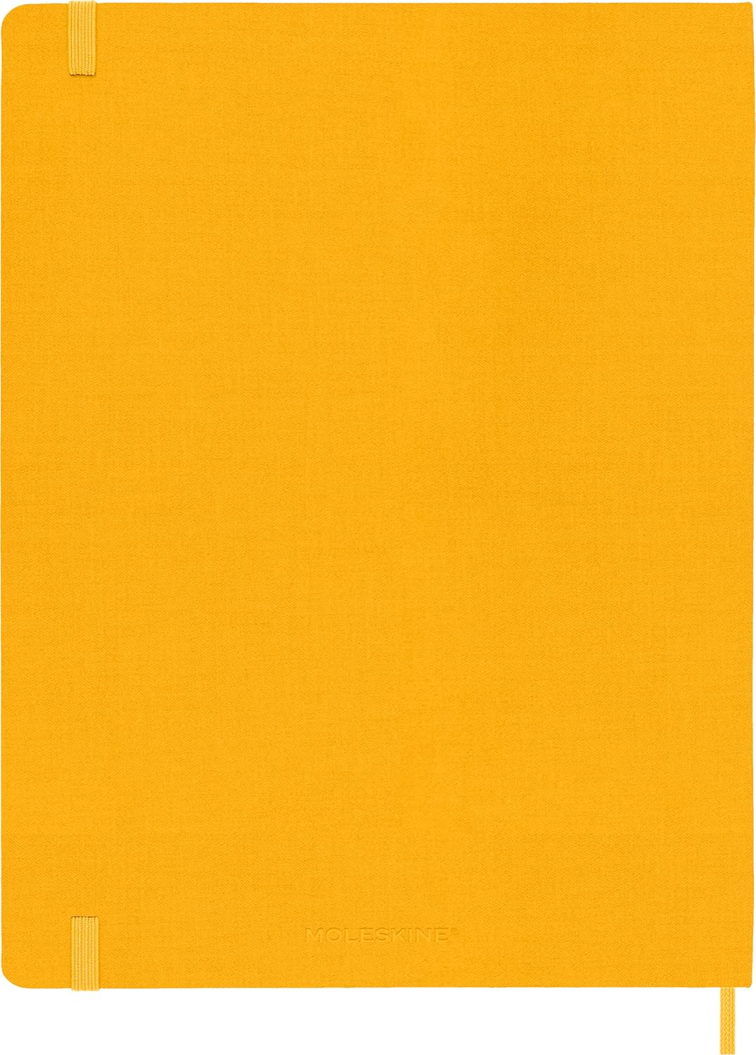 Carnet - Moleskine Classic - XL, Silk Hard Cover, Ruled - Orange Yellow | Moleskine