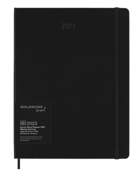 Agenda 2023 - Moleskine Smart Pro - 12-Month Weekly - XL, Hard Cover - Black | Moleskine