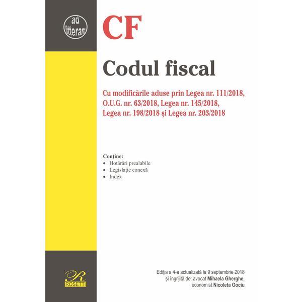 Codul fiscal | carturesti.ro imagine 2022 cartile.ro
