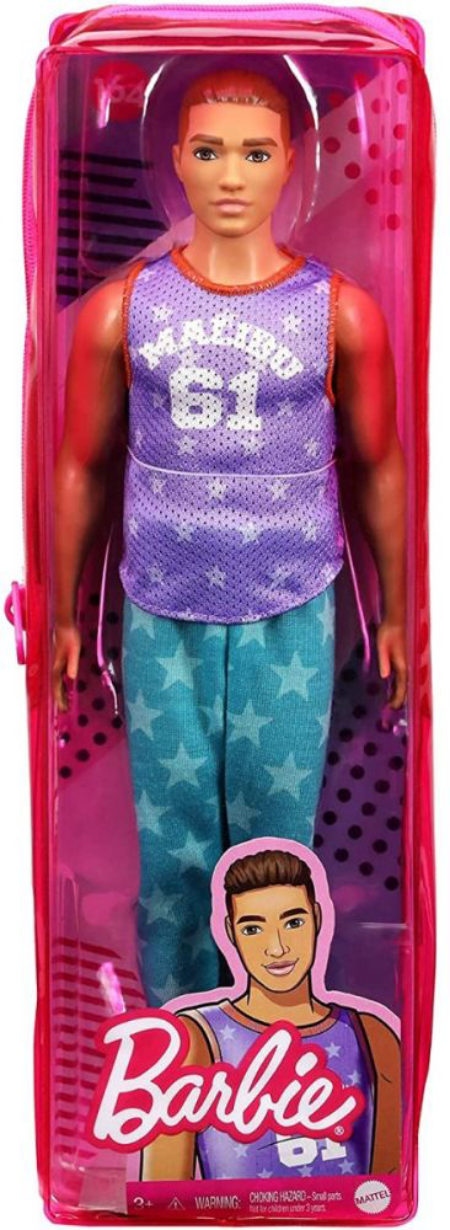 Papusa - Barbie Fashionistas - Baiat cu maieu - Malibu - Violet | Mattel