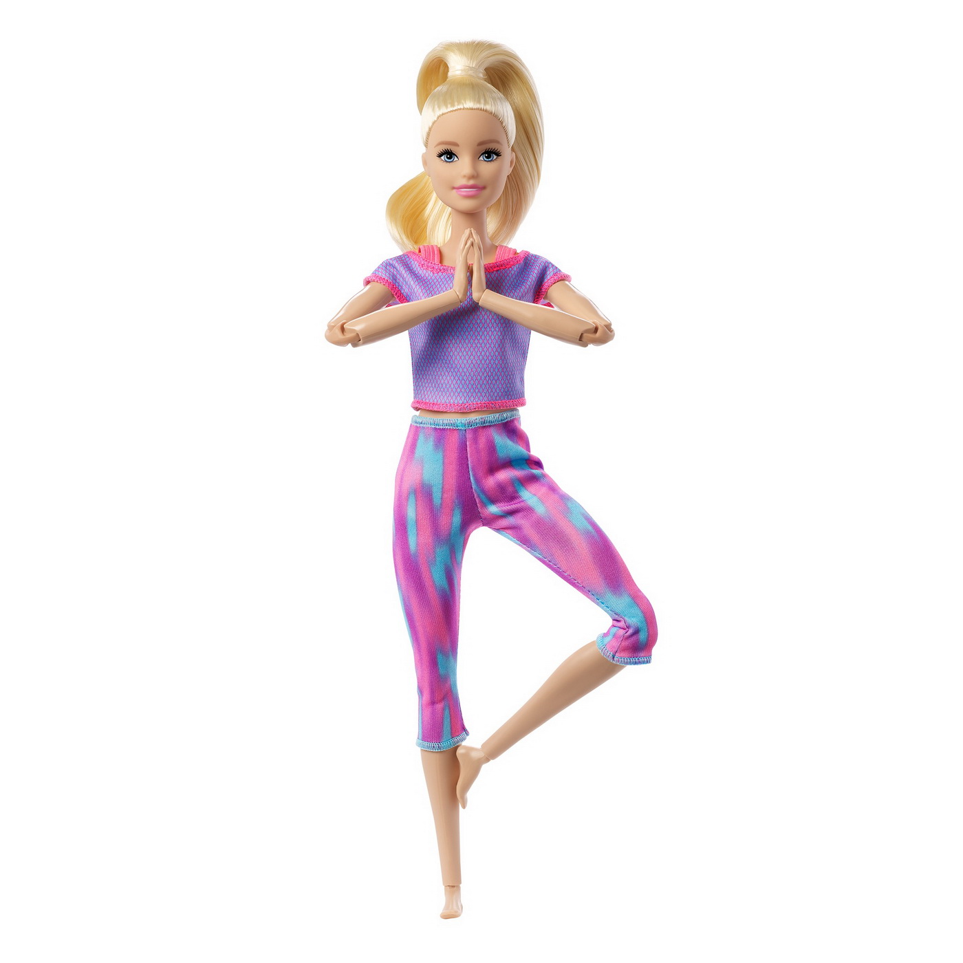 Papusa - Barbie Made To Move - Barbie blonda cu tinuta roz | Mattel