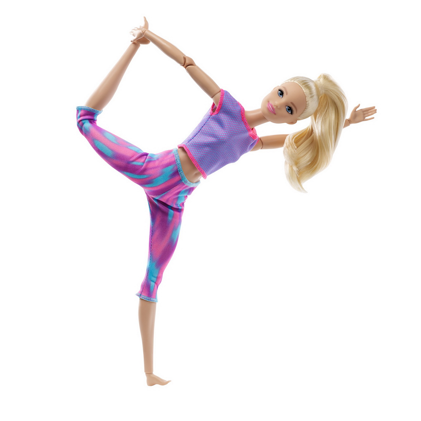 Papusa - Barbie Made To Move - Barbie blonda cu tinuta roz | Mattel - 4 | YEO