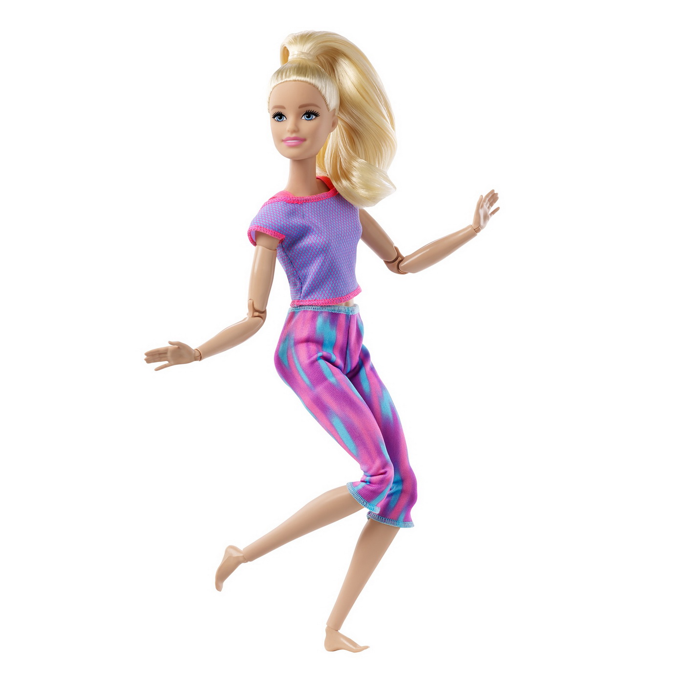 Papusa - Barbie Made To Move - Barbie blonda cu tinuta roz | Mattel - 5 | YEO