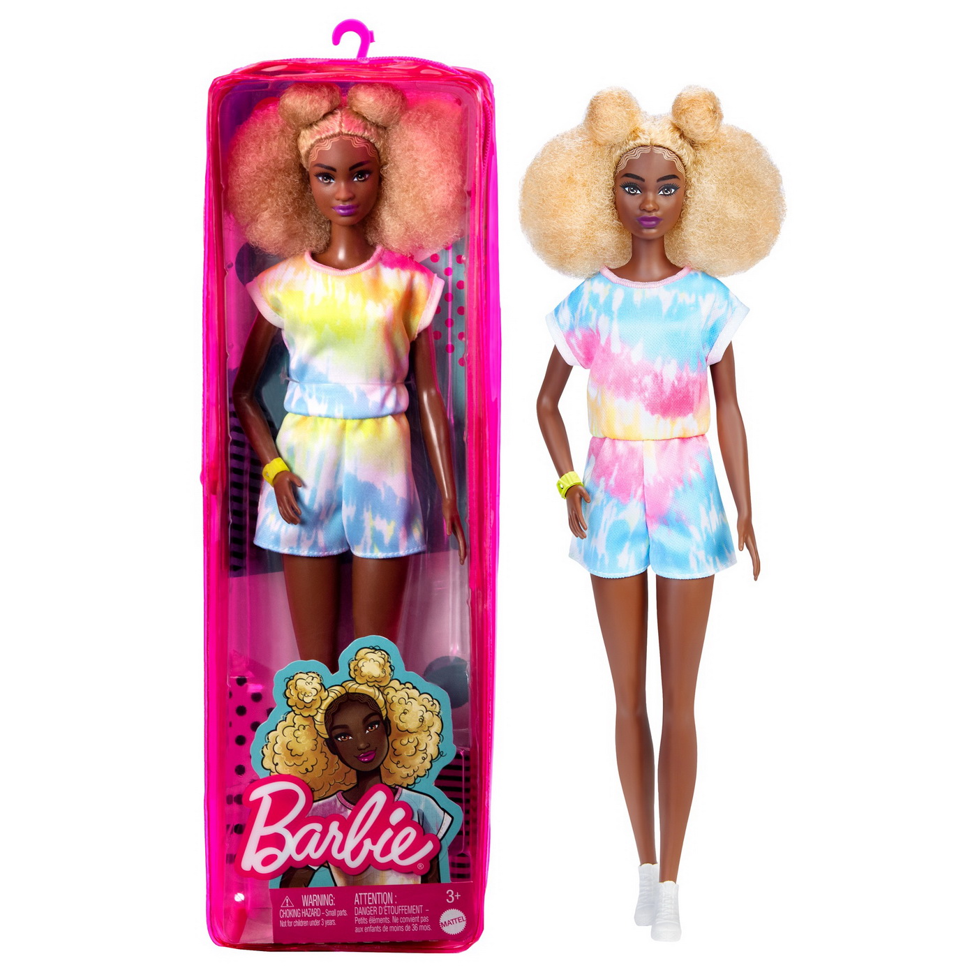 Papusa - Barbie Fashionistas cu par afro blond | Mattel - 6 | YEO