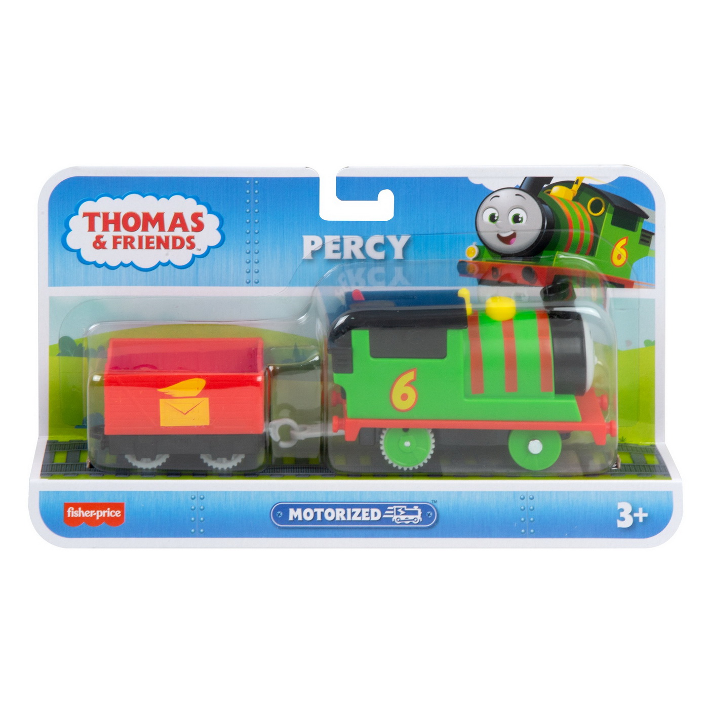 Jucarie - Thomas Locomotiva Motorizata Percy cu Vagon | Fisher-Price
