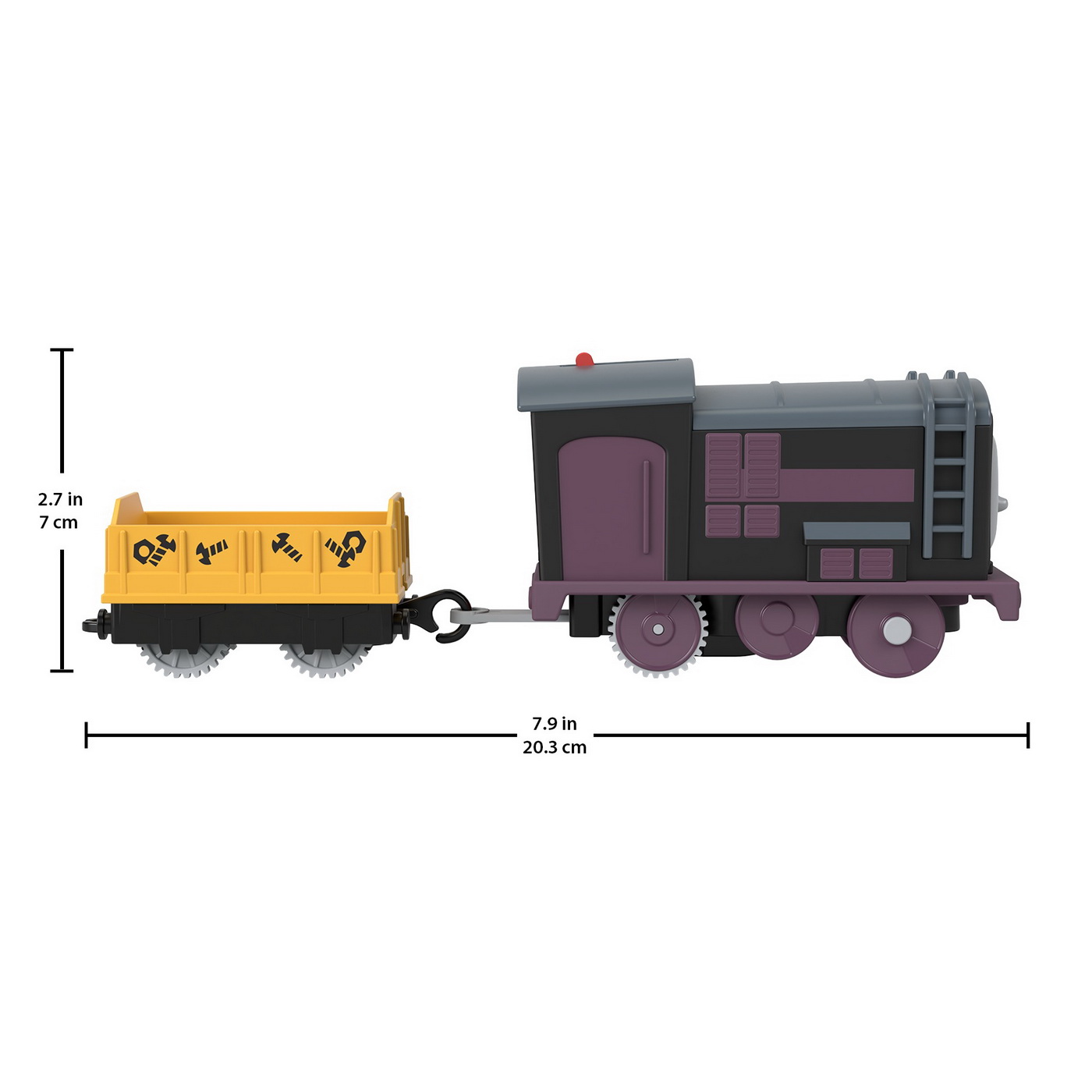 Jucarie - Thomas Locomotiva Motorizata Diesel cu Vagon | Fisher Price - 8