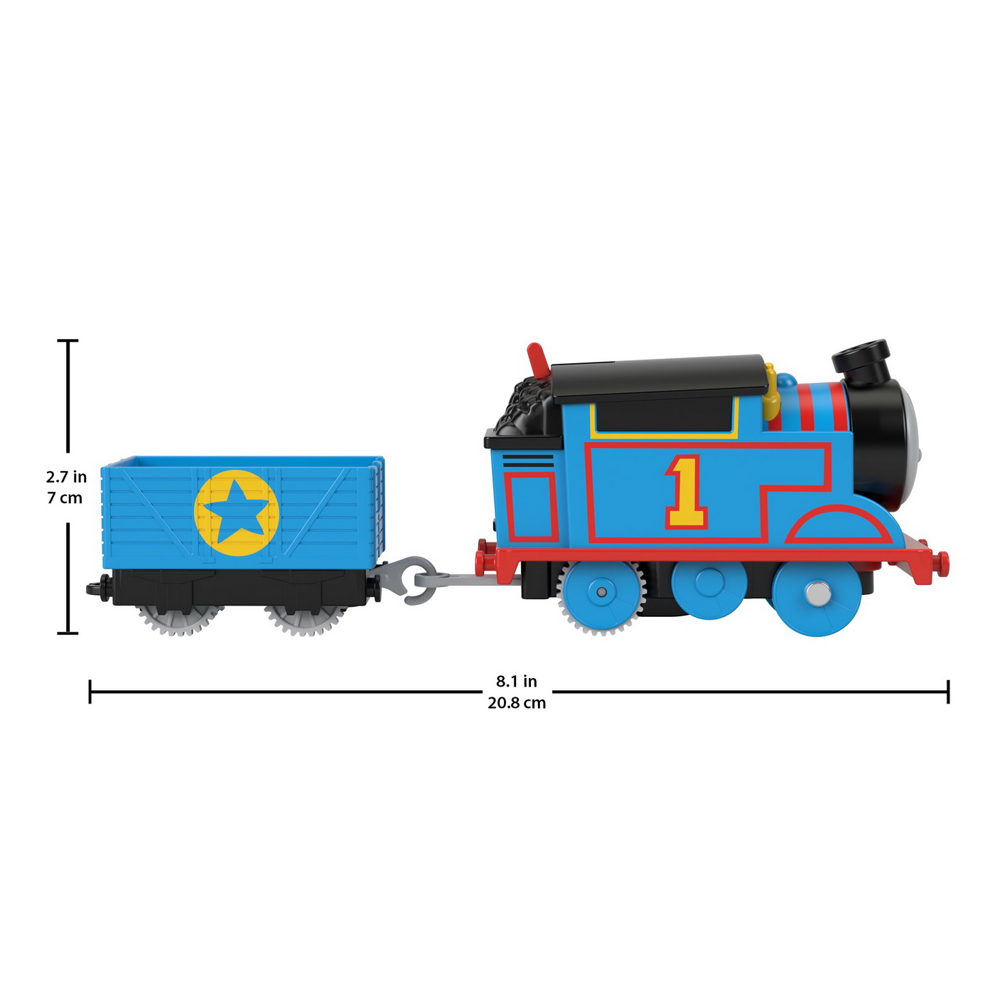 Jucarie - Thomas Locomotiva Motorizata Thomas cu Vagon | Fisher Price - 8