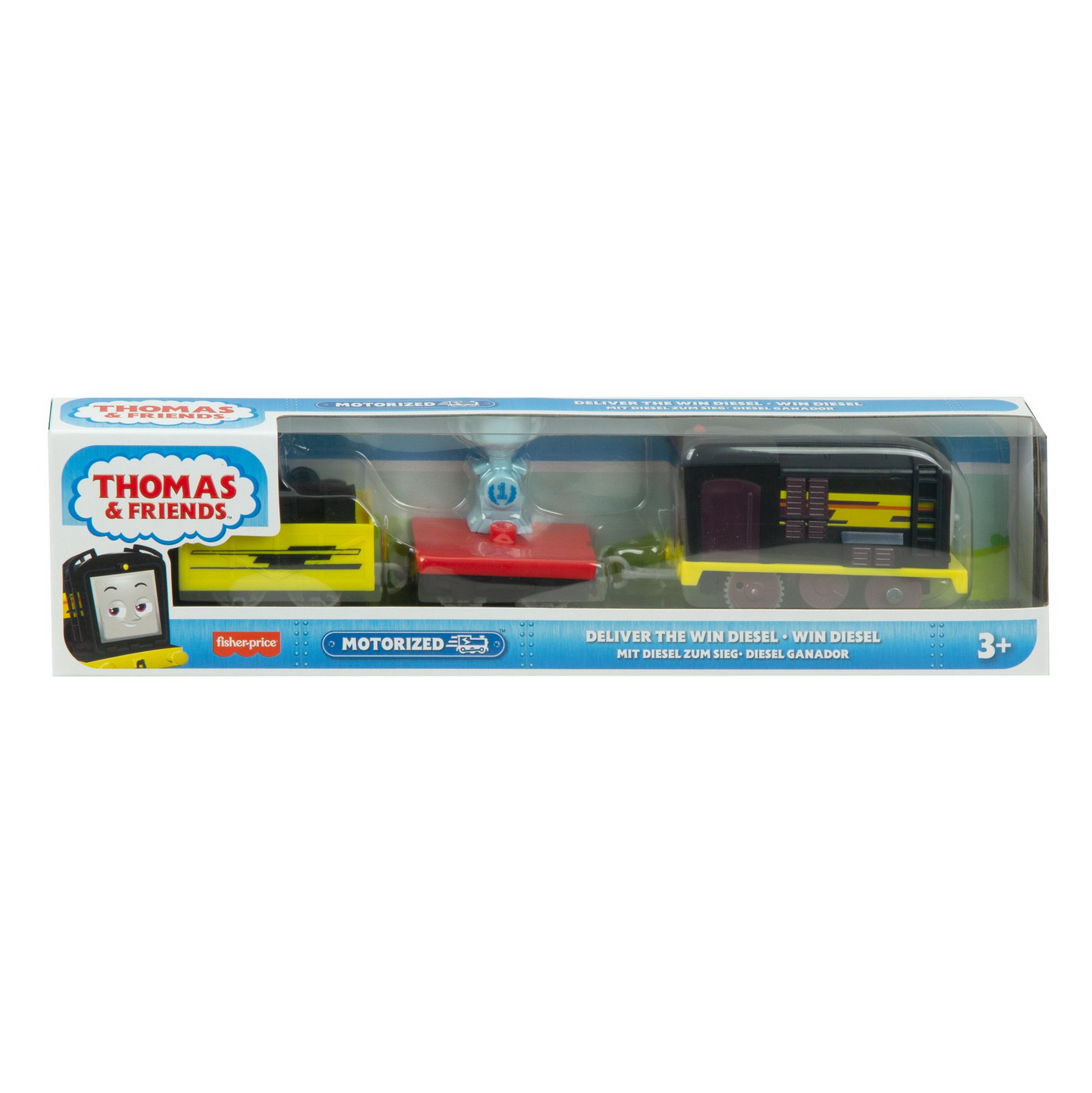 Jucarie - Thomas Locomotiva Motorizata Diesel cu 2 Vagoane | Fisher-Price