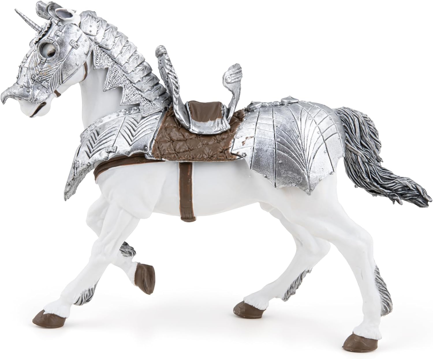 Figurina - Fantasy World - Horse in Armour | Papo - 4 | YEO