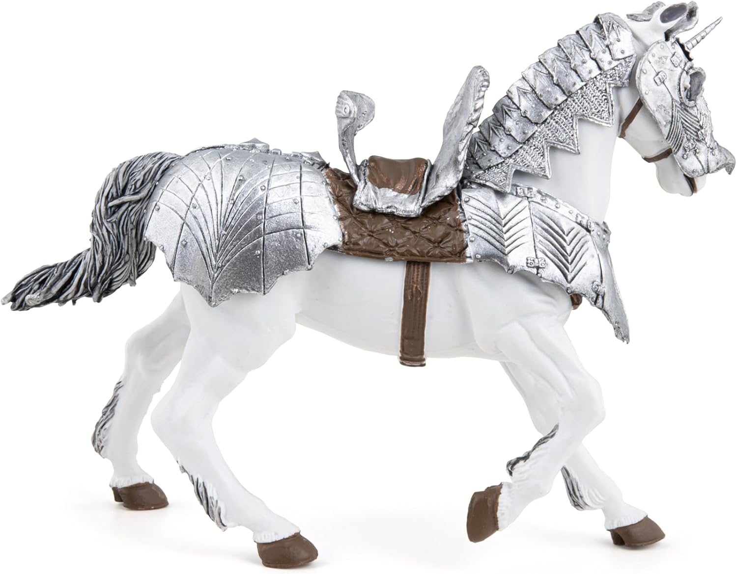 Figurina - Fantasy World - Horse in Armour | Papo - 3 | YEO