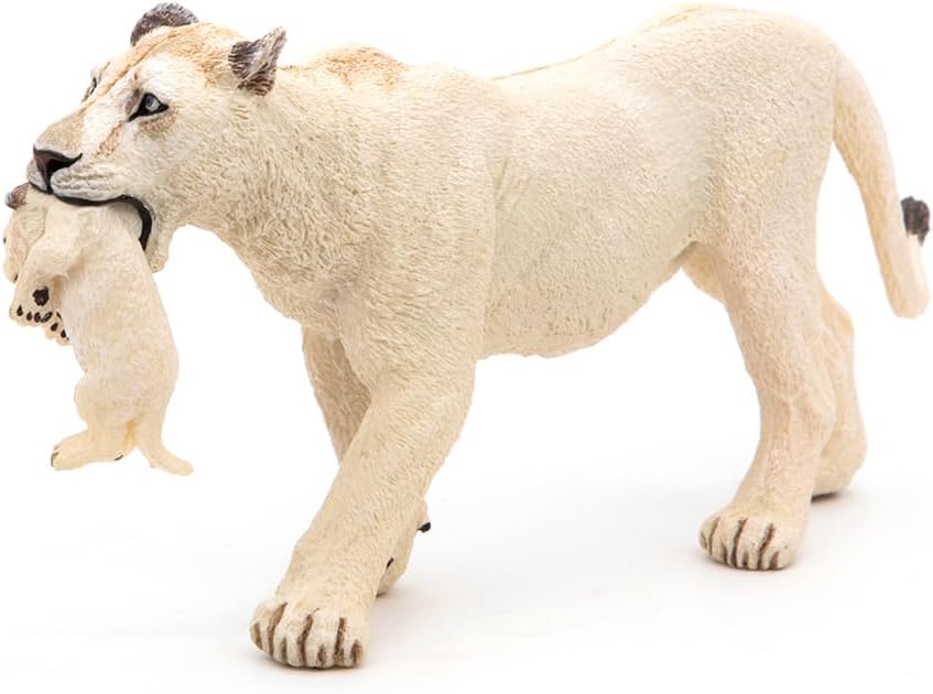 Figurina - Wild Animal Kingdom - White Lioness with Cub | Papo - 1 | YEO