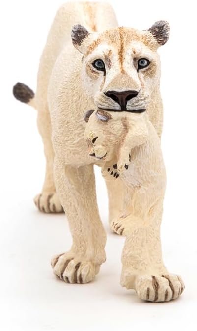 Figurina - Wild Animal Kingdom - White Lioness with Cub | Papo - 3 | YEO