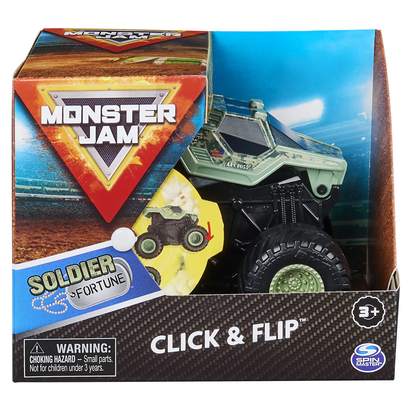 Masina - Monster Jam Click Flip - Soldier Fortune | Spin Master