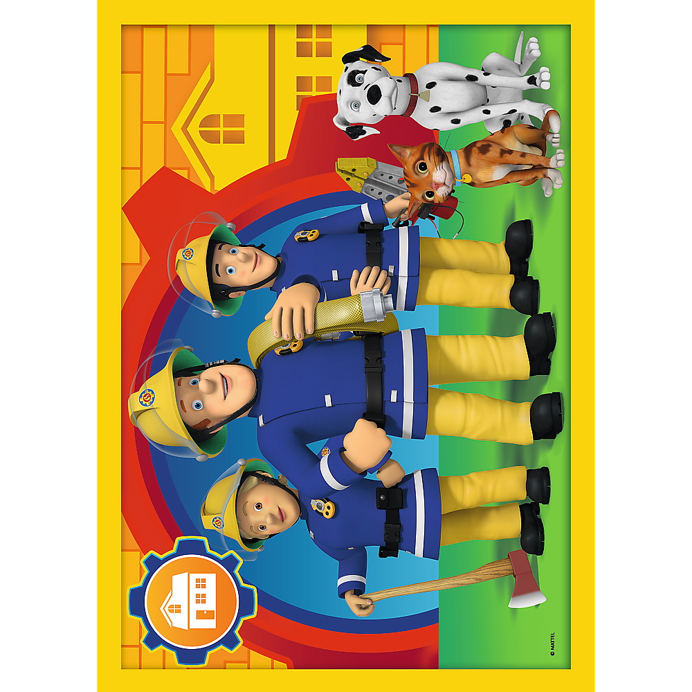 Puzzle 4 in 1 - Pompierul Sam - Ajutoarele pompierului Sam | Trefl - 5