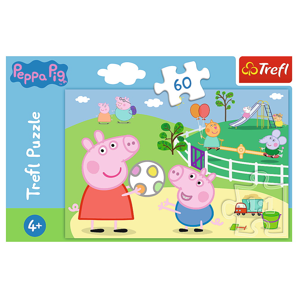 Puzzle 60 piese - Peppa Pig - Distractie cu prietenii | Trefl - 2