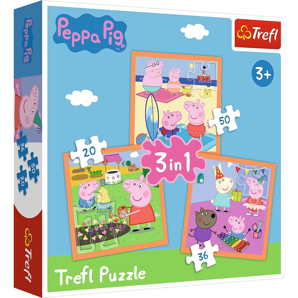 Puzzle 3 in 1 - Inventiva Peppa Pig | Trefl