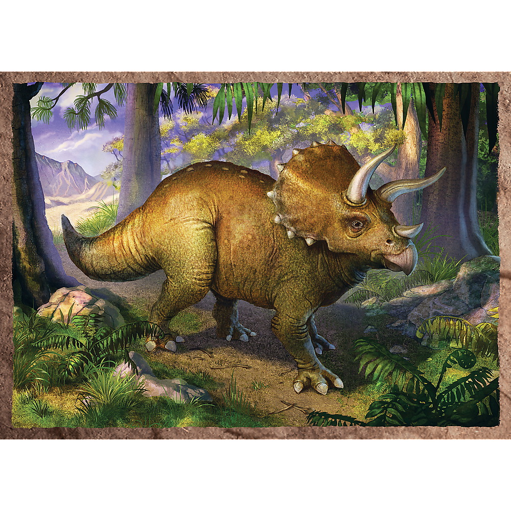 Puzzle 4 in 1 - Dinozaurii interesanti | Trefl - 1